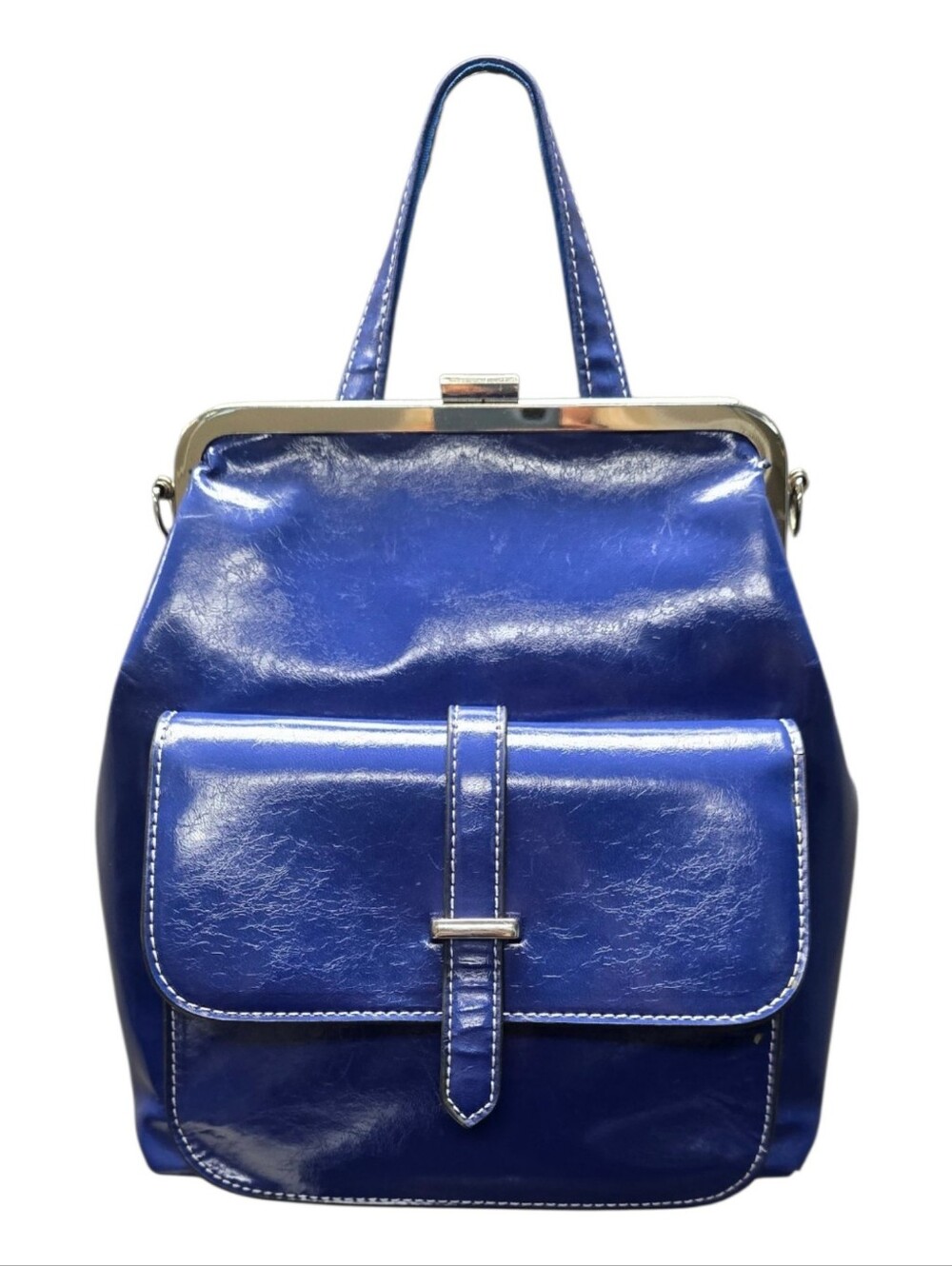 Walasa Cobalt Blue Love Bag - Split Leather 3 in 1 Carry Backpack Crossbody